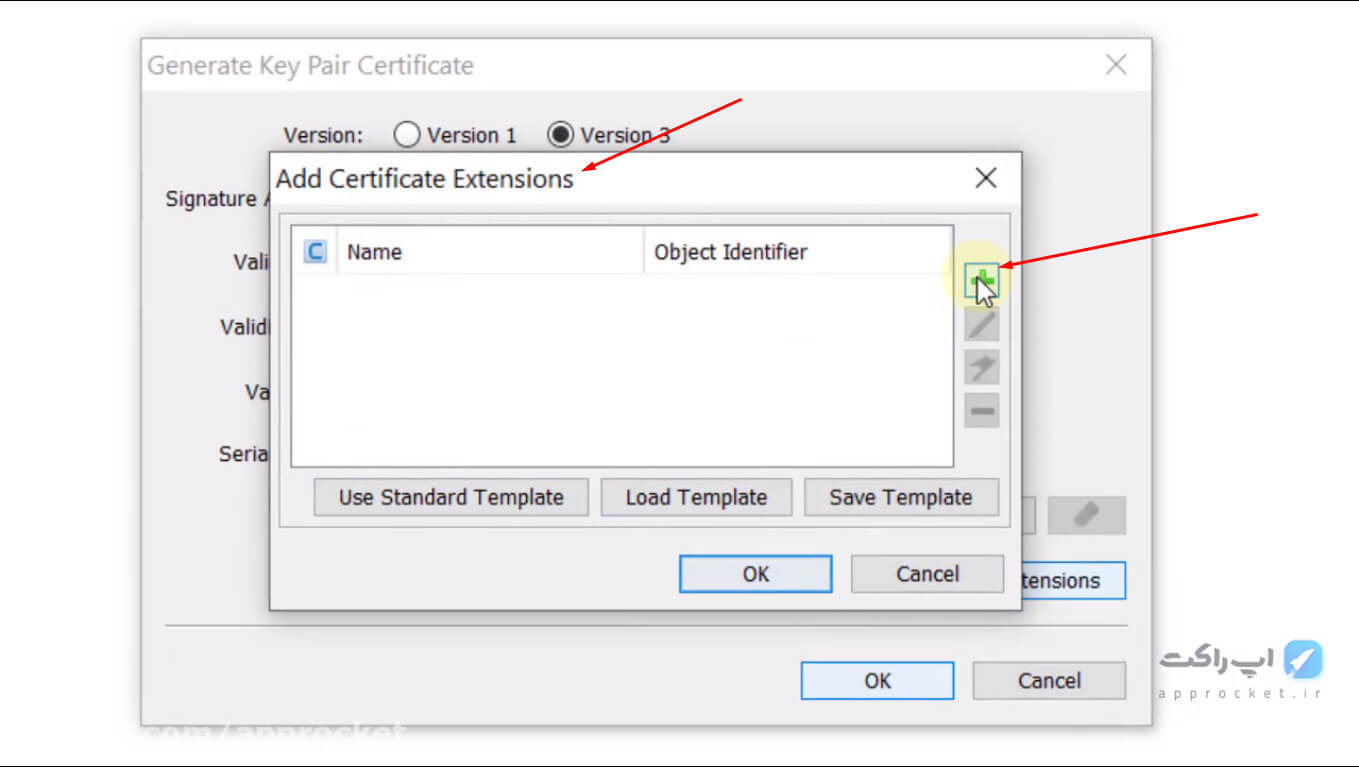add certificate extension